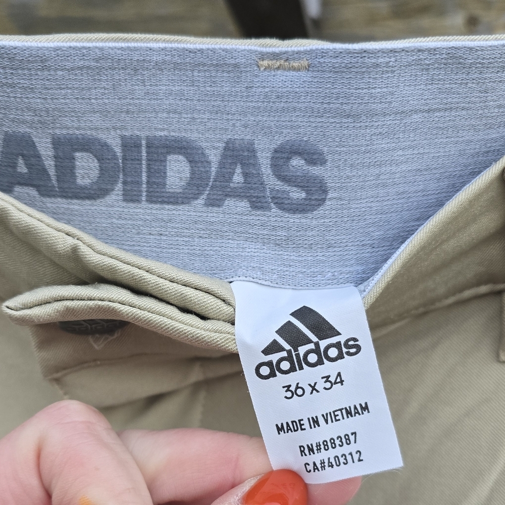 Adidas Performance Golf Pants – Light Khaki, Men's 36×34, Classic Sport Style - Picture 5 of 6